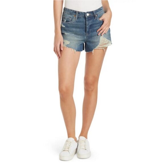 💕BLANKNYC💕 Barrow Vintage Hi Rise Shorts Distressed ~ Let It Be 26 NWT - Picture 2 of 14